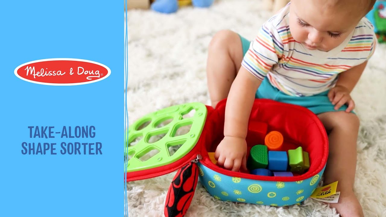Melissa & Doug K’s Kids TakeAlong Shape Sorter Baby and Toddler Toy