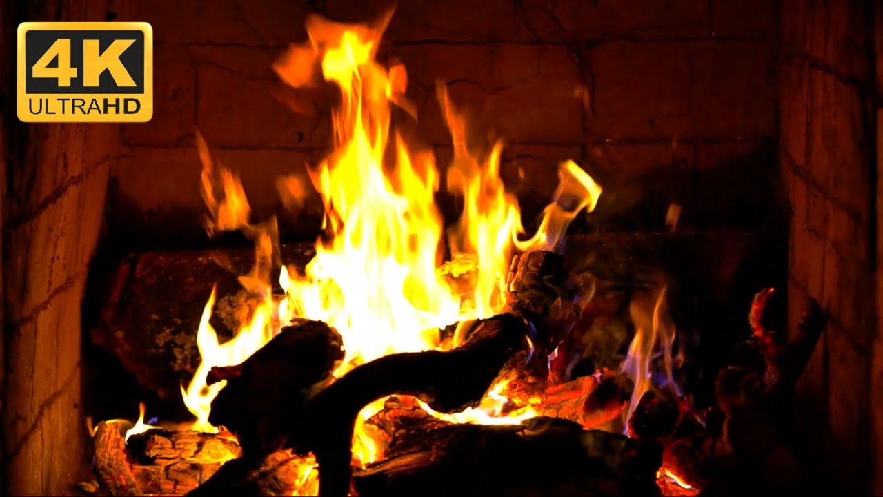 Extremely Relaxing Fireplace with Crackling Fire Sounds 🔥 Cozy ...