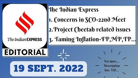 19th September 2022 | Gargi Classes The Indian Express Editorials and Ideas Analysis | By R.K. Lata