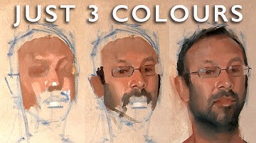 Realistic Portrait Painting with ONLY 3 Colours