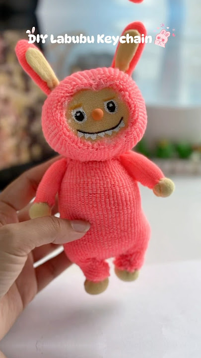 DIY LABUBU Keychain 😍✨#shorts #art #diy #craft #youtubeshortsvideo