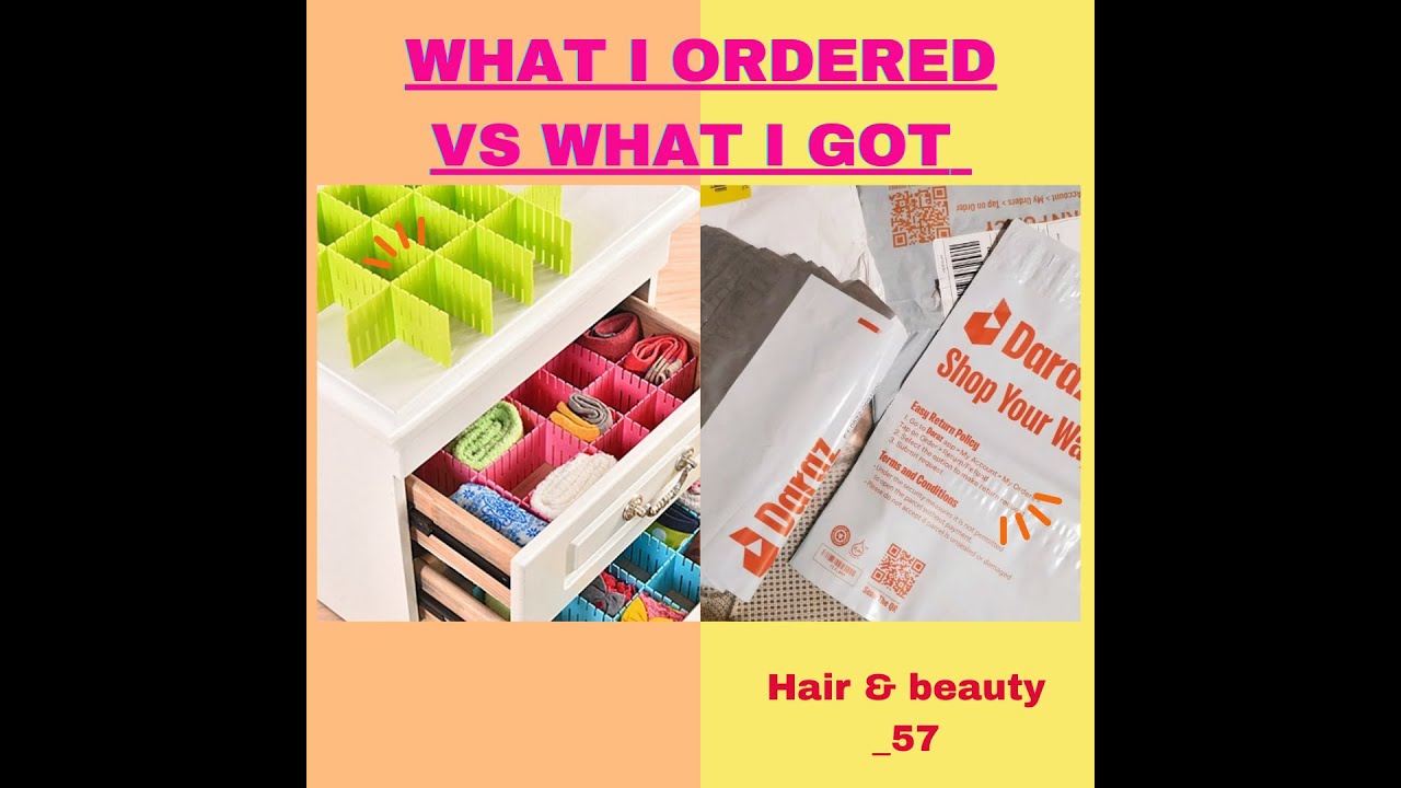 I ordered drawer organizer from Daraz YouTube