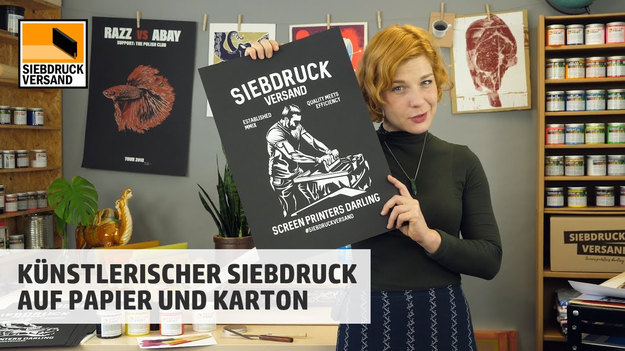 Künstlerischer Siebdruck auf Papier / The art of Printmaking - YouTube