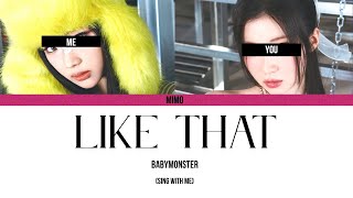Babymonster like That  sing With Me  Karaoke