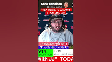TREA TURNER’S WALKOFF 2 RUN SINGLE VS THE GIANTS!!!! #phillies #philliesgame #treaturner #walkoff