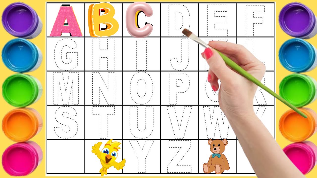 A to Z Alphabet Tracing 🎨 | Kids Writing & Coloring | Preschool Learning