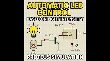 Automatic LED Control using LDR & Transistor | Relay Simulation in Proteus | Light Sensor Project