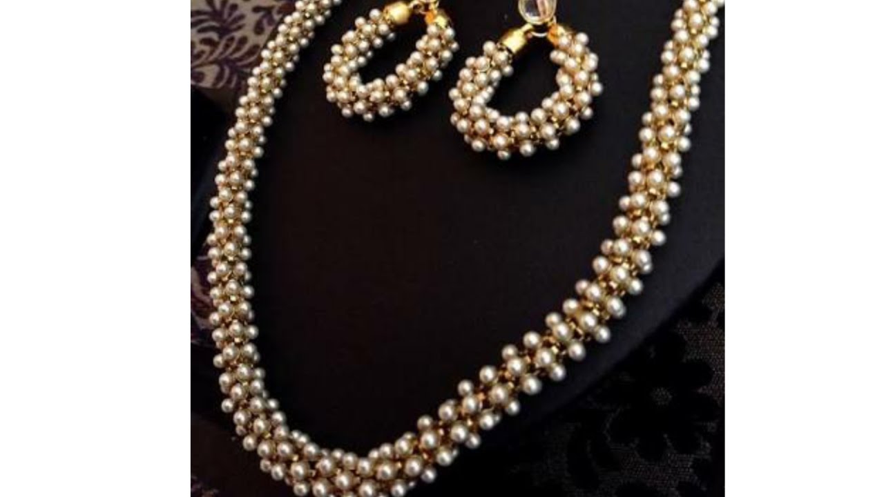 diy tutorials how to make silk thread jewellery with pearl chain at