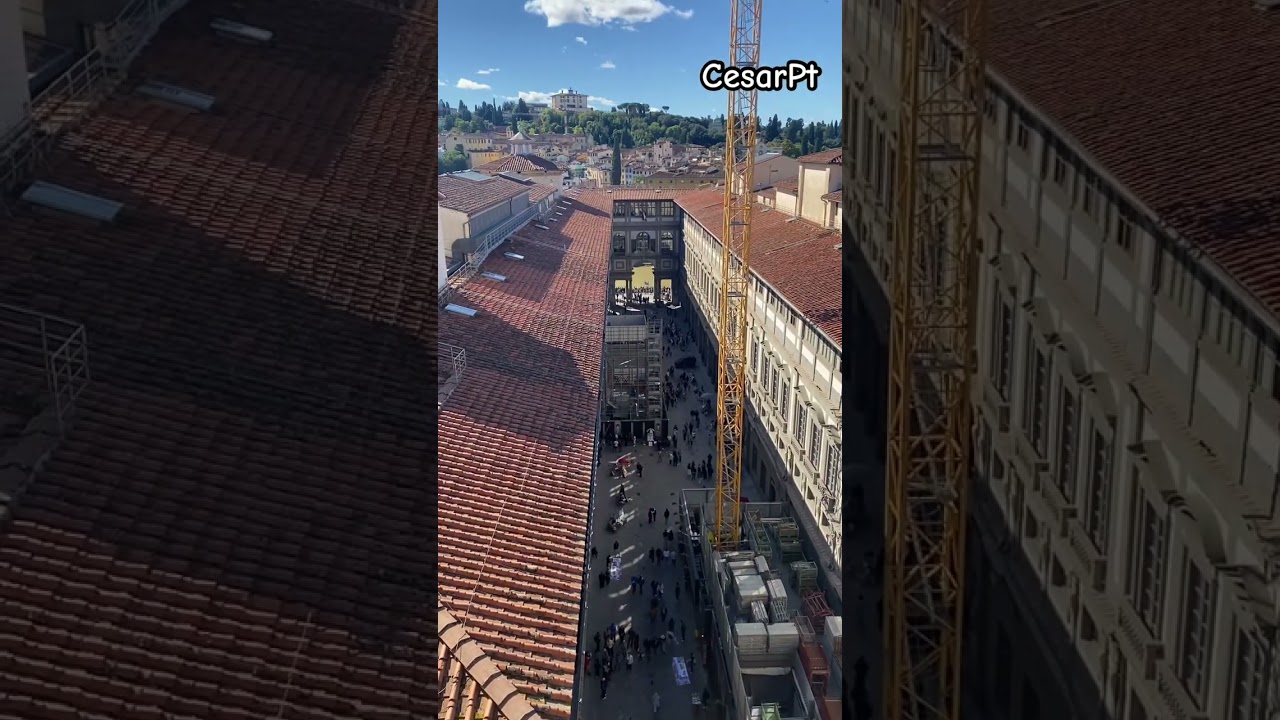 Breathtaking Uffizi Gallery View from Palazzo Vecchio Tower 