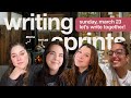 let's write together! ✍️ live writing sprints ft. Becca, Taylor, & Tia
