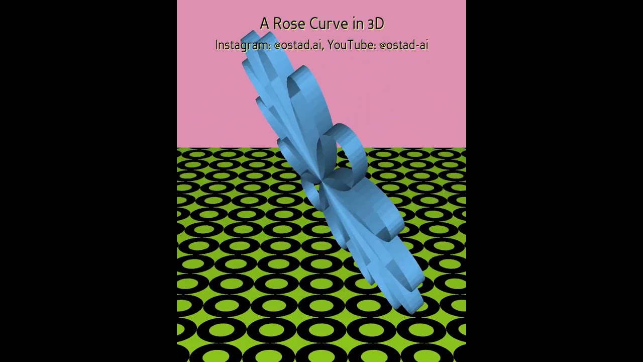 A Rose Curve in 3D: 