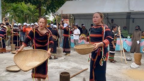 Giã Gạo Chày Đôi tại ngày hội văn hóa các dân tộc huyện Krông Pa 2025