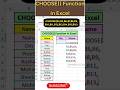 CHOOSE() Function in Excel#excelfunction#excelformula#excel#exceltutorial#excelshorts#excelhacks