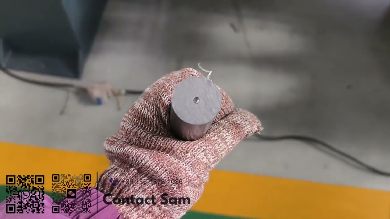 Automatic chamfering machine for round bar center hole drilling