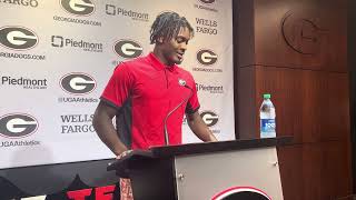 Georgia safety Malaki Starks speaks to open UAB week