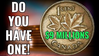 TOP 6  MOST VALUABLE ONE CENT CANADIAN COINS WORTH OVER $ 9 MILLION! CANADIAN WORTH MONEY