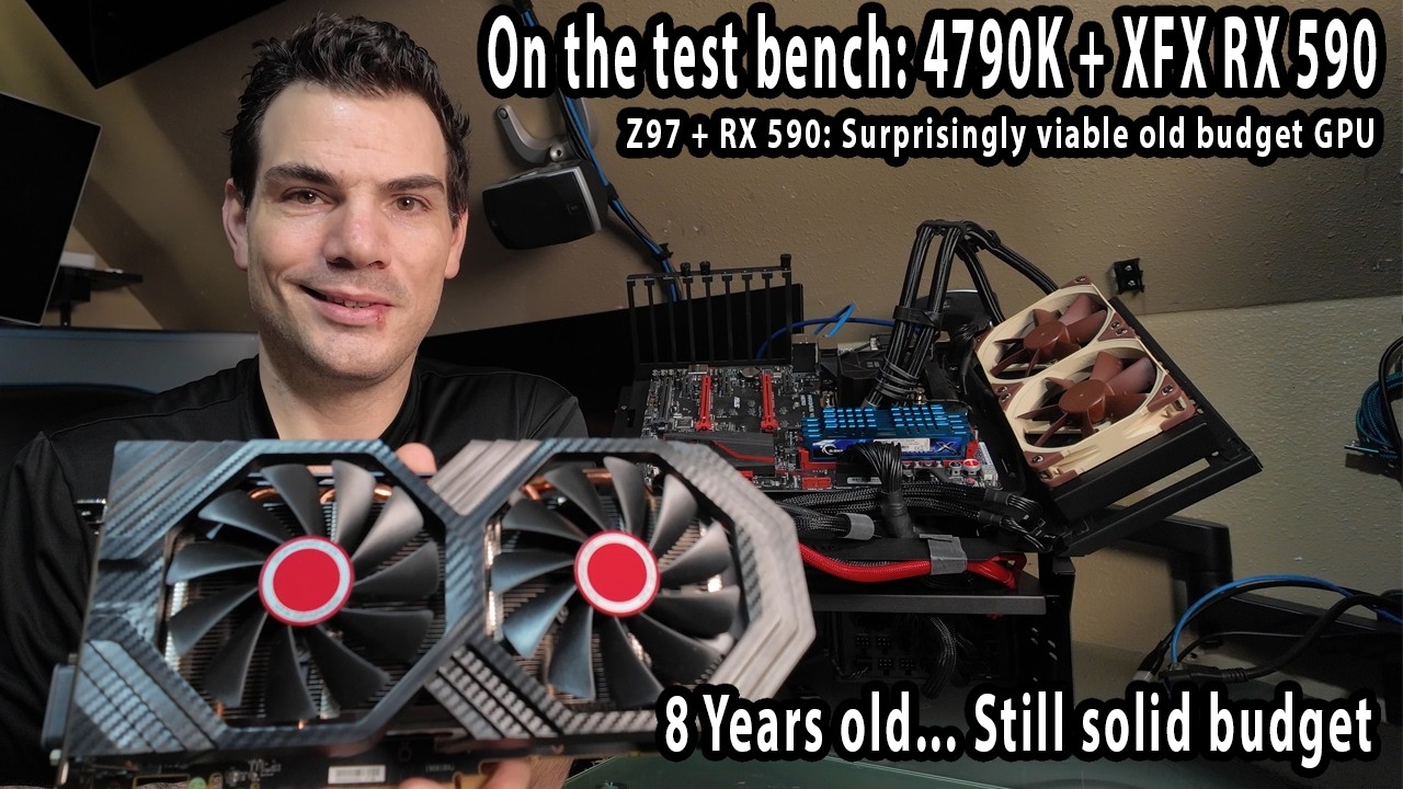 On the bench: i7 4790K + RX 590 - Not bad Not bad at all - YouTube