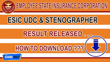 ESIC UDC result 2019 | ESIC UDC Steno Prelims Cut off 2019 | Check ESIC UDC Prelims Result