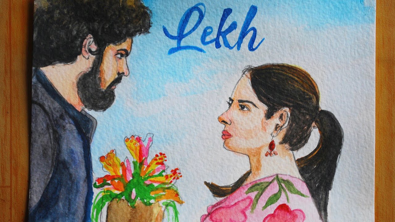 Lekh Gurnam bhullar & Taniazworld movie painting || How to draw painting #gurnambhullar