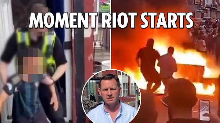 Footage captures first minutes of Leeds riots as cops surrounded by huge mob in Harehills