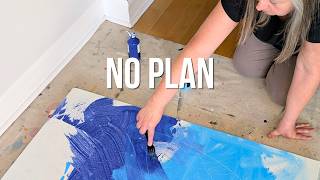 How I Start a Large Abstract Canvas | Using Play and Intuition