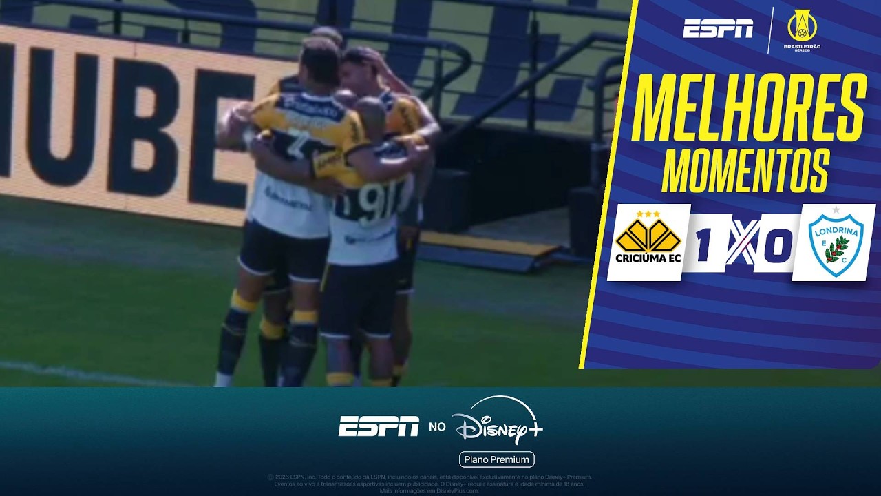CRICIÚMA VENCE O LONDRINA E SE APROXIMA DOS LÍDERES DA SÉRIE B | CAMPEONATO BRASILEIRO