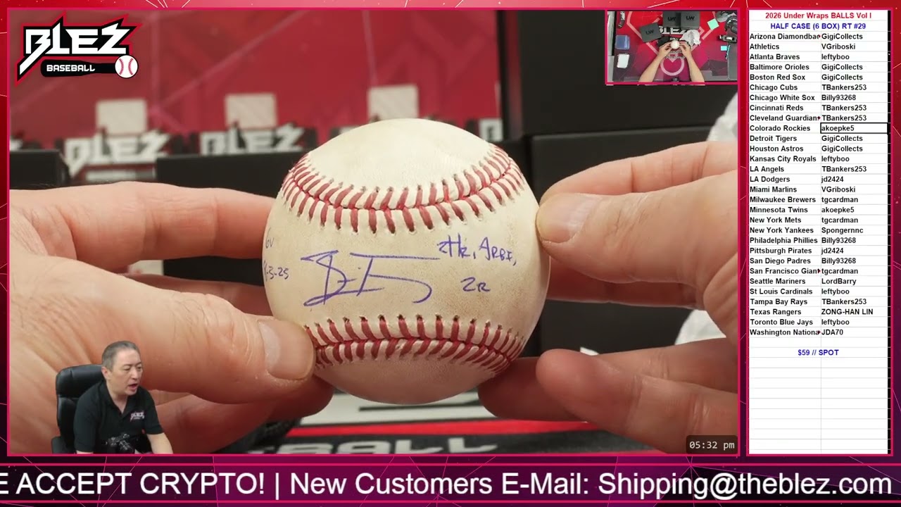 2026 Fanatics Under Wraps BASEBALLS Vol I HALF CASE BREAK Random