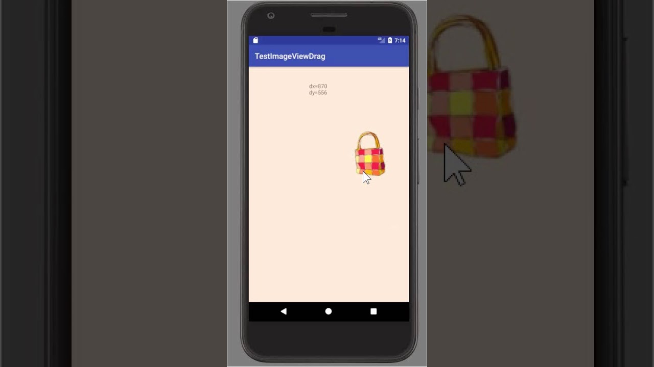 Android Imageview をドラッグする