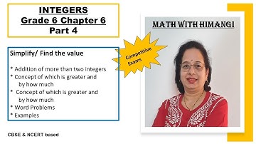 Grade 6 Integers :Adding more than two Integers, Understanding Integer Comparisons, Word Problems.
