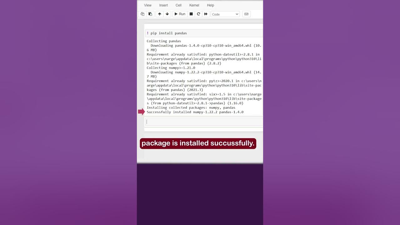 How to install packages in jupyter notebook installing python