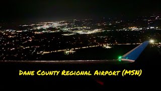 Dane County Regional Airport (MSN) Landing Wisconsin USA 
