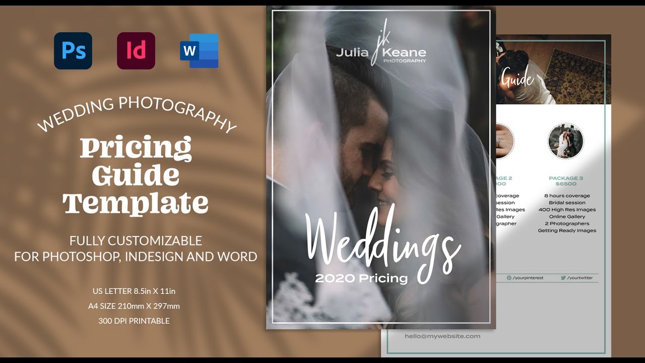 Photography Pricing Template - Customize and add your details