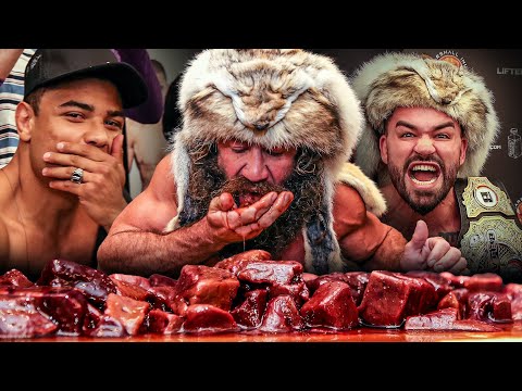Liver King, Paulo Costa and Patricky Pitbull Battle it out in a Raw Liver Eating Contest
