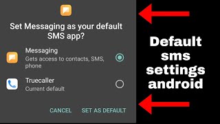 default sms settings android