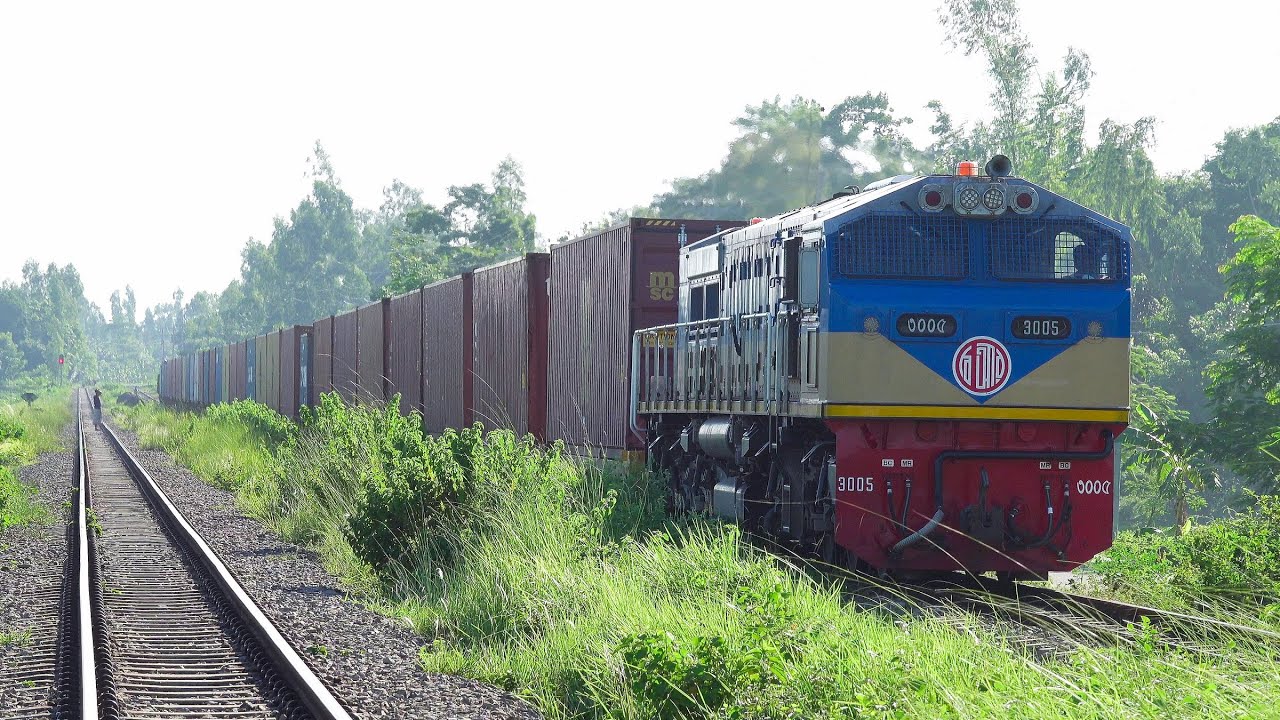 BFCT Train / Container Train spotted at Methikanda, Narsingdi pulled by ...