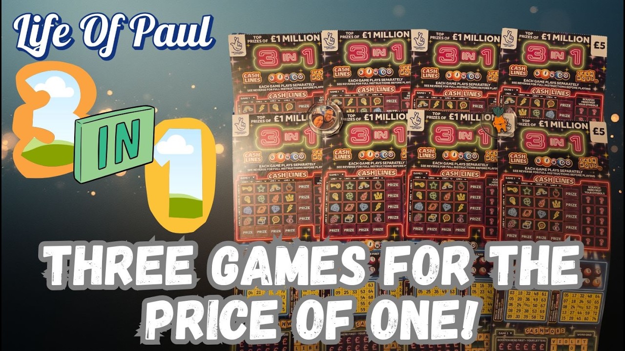 £40 Of The 3 in 1 £5 Lottery Scratch Cards