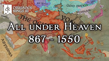 CK3 All under Heaven AI Timelapse (867 - 1550)