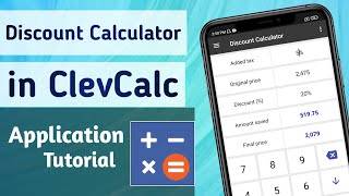 How to use Discount Calculator to Calculate the discounted Price in ClevCalc App screenshot 5