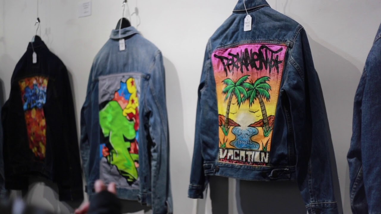 graffiti denim jacket