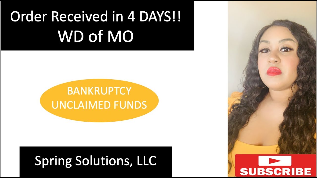 ORDER RECEIVED in 4 DAYS Western District of Missouri Spring