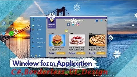 C# Interactive and draggable Borderless window Form Application_Part_1