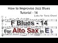 How to Improvise - Ab Blues - Tutorial for Alto Sax -14 (Licks for Tonic Chord)