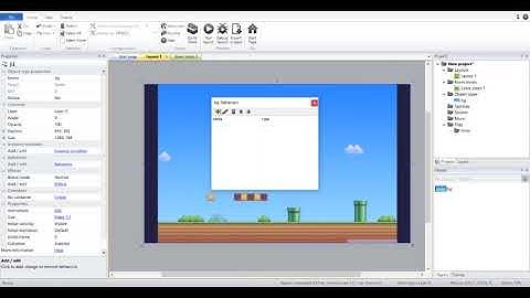 วิธีการทำฉากหลังเลื่อนไปมาได้ Construct 2