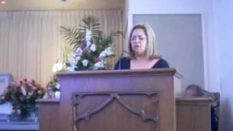 STEPHANIE STRATTON SINGING FOR HER SISTERS FUNERAL...