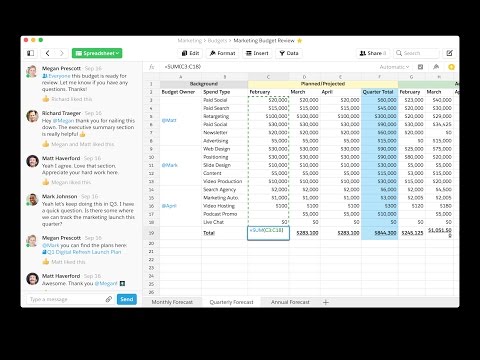 Quip: Spreadsheets for Teams