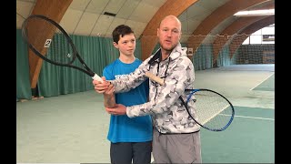 Tennis Lesson: FIXING FOREHAND GRIP / BACK-SWING STYLE