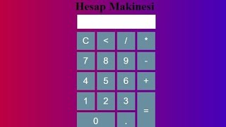 Hesap Makinesi Yapımı Html - CSS - JavaScript Dreamweaver ile