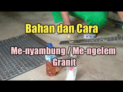 Cara Menempel Granit Menjadi Toping Meja. 