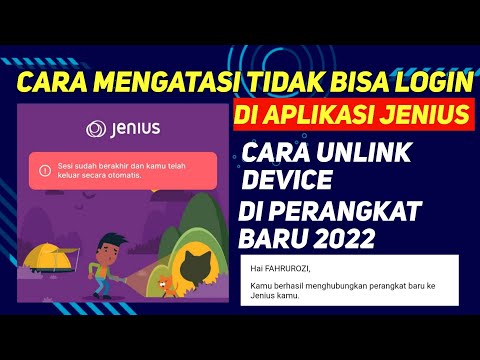 Cara mengatasi tidak bisa login jenius | Cara unlink device di perangkat baru