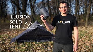 Illusion Solo Tent - setup. UL tent for hiking and bikepacking.